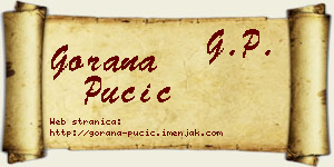 Gorana Pučić vizit kartica